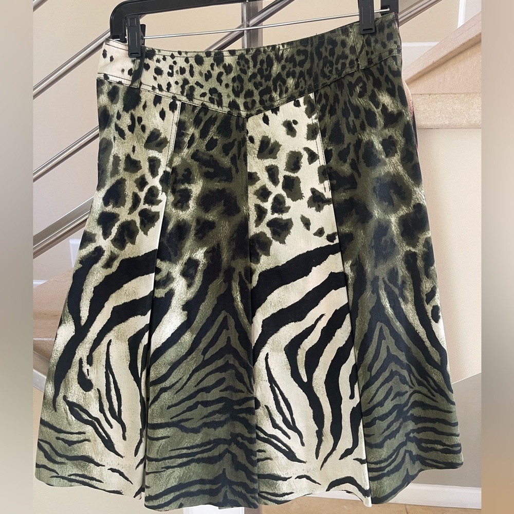 Vintage elegant KENZO brown & green SKIRT